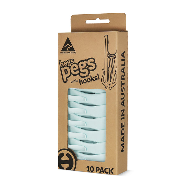 HEGS Clothes Pins with Hooks | 10 Pack | Choose your color