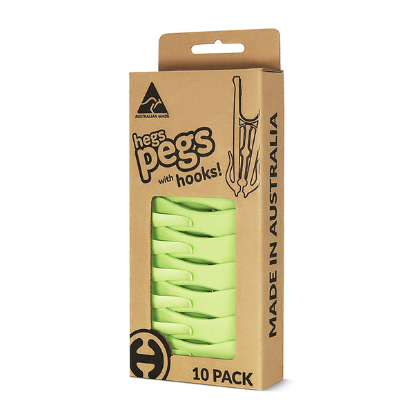 HEGS Clothes Pins with Hooks | 10 Pack | Choose your color