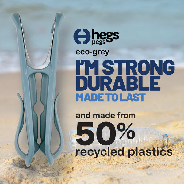 HEGS Clothes Pins with Hooks | Recycled Plastic | 10 Pack